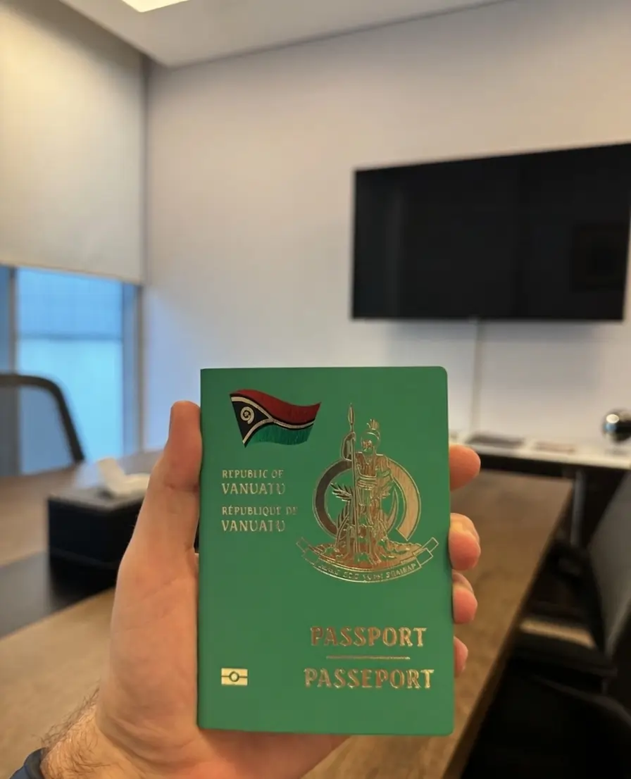 Vanuatu passport &mdash; held at our Dubai office